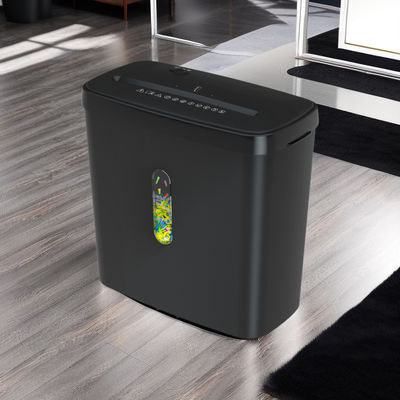 Low Noise 6 Sheets Cross Cut Paper Shredder With 11L Bin Capacity