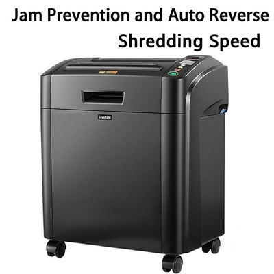 Jam Prevention and Auto Reverse 2.2m/min Shredding Speed Commercial Paper Shredder