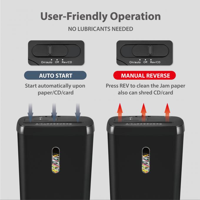 8 Sheets Strip Cut  Commercial Paper Shredder With 11L Basket For Home Office SD108P 3