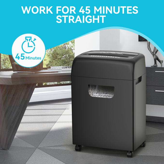 C281P Heavy Duty Electric Office Shredder 20L 18 Sheets Cross Cut Paper Shredder For Cards P-4 With Pull-Out Bin 2