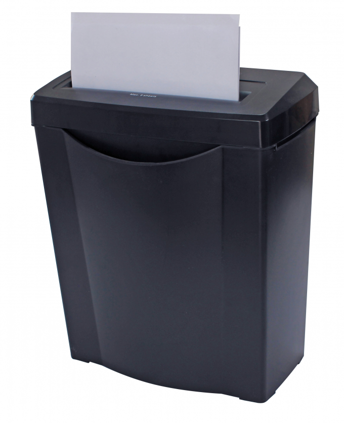 C506P 14L Basket Bin Cross Cut Credit Card Paper Shredder Machine 5 Sheet Capacity For Home And Office Use 4