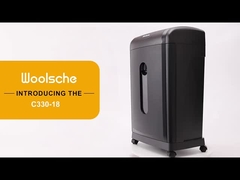 C330P-18 CE/EMC Certified Heavy Duty Paper Shredder For Business With 30L Pull-Out Bin